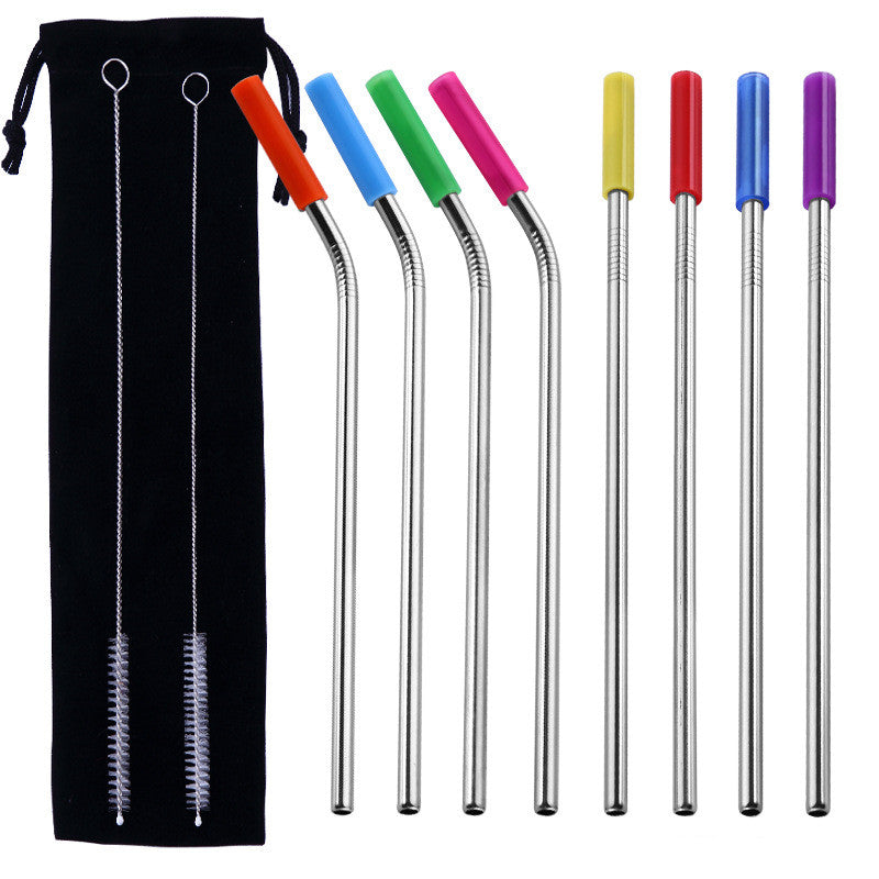 Silicone Cover Stainless Steel Straw