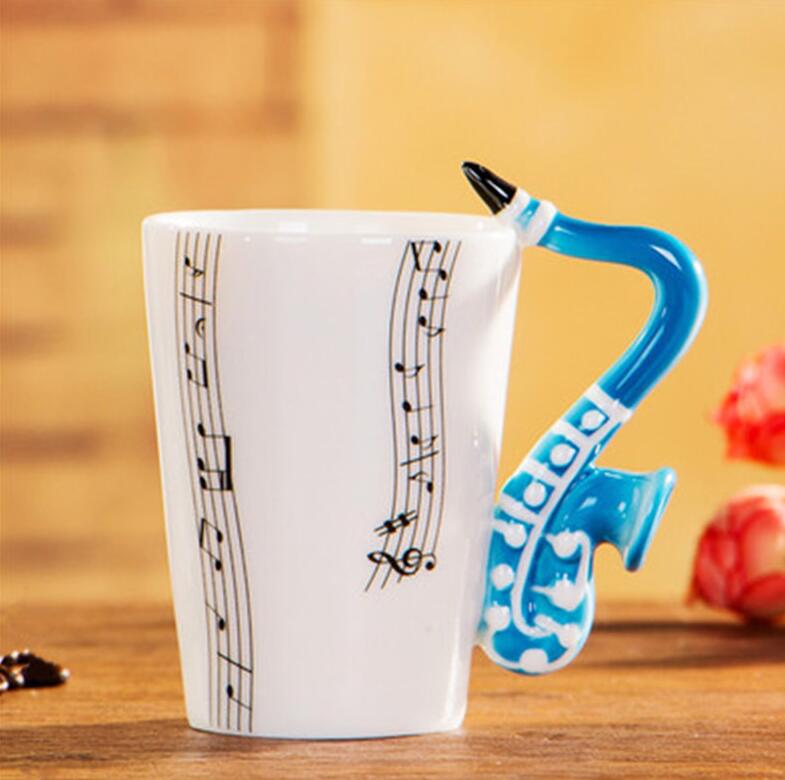 Ceramic Coffee Mug Music Handle