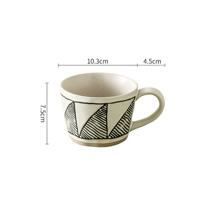 Stoneware Retro Ceramic Ins Style Cup