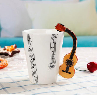 Ceramic Coffee Mug Music Handle